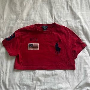 Frankicollective vintage Polo Ralph Lauren reworked crop top